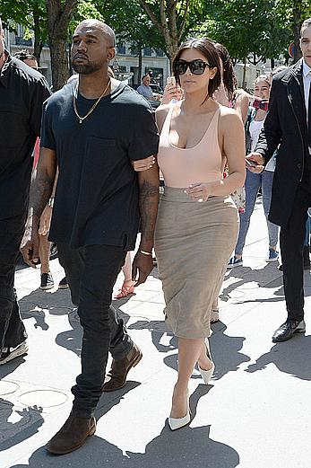 Kim Kardashian flaunt her assets in form-fitting outfit in Paris