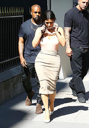 Kim Kardashian flaunt her assets in form-fitting outfit in Paris