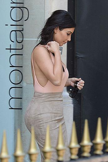 Kim Kardashian flaunt her assets in form-fitting outfit in Paris