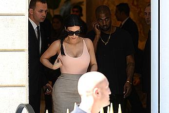 Kim Kardashian flaunt her assets in form-fitting outfit in Paris