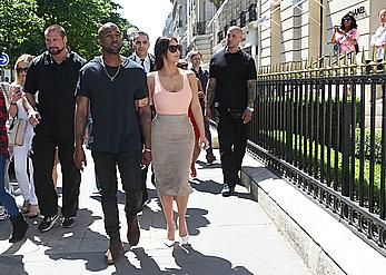 Kim Kardashian flaunt her assets in form-fitting outfit in Paris