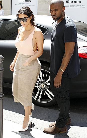 Kim Kardashian flaunt her assets in form-fitting outfit in Paris