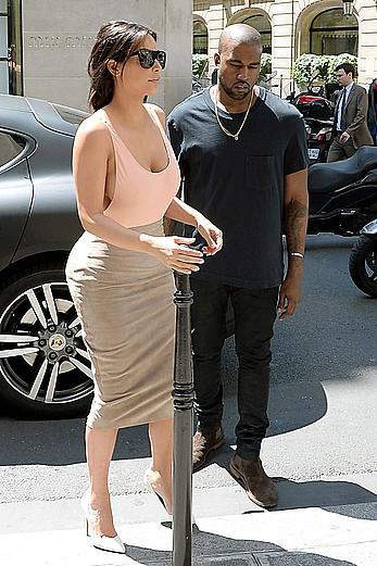 Kim Kardashian flaunt her assets in form-fitting outfit in Paris