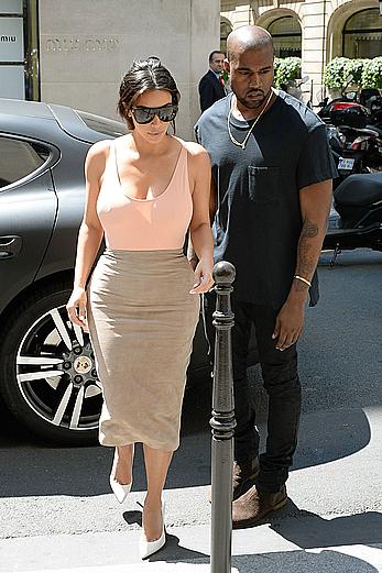 Kim Kardashian flaunt her assets in form-fitting outfit in Paris