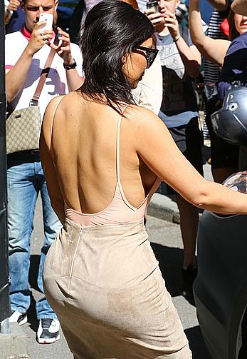 Kim Kardashian flaunt her assets in form-fitting outfit in Paris