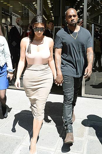 Kim Kardashian flaunt her assets in form-fitting outfit in Paris