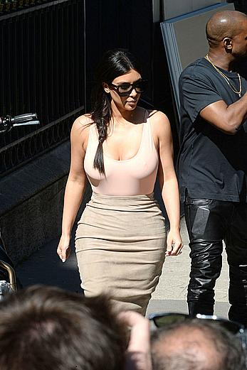 Kim Kardashian flaunt her assets in form-fitting outfit in Paris