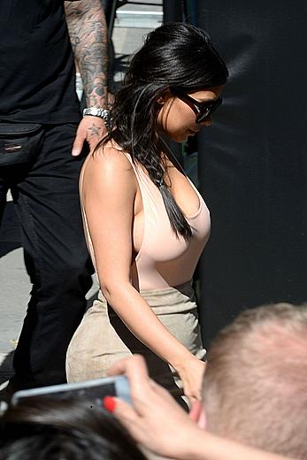 Kim Kardashian flaunt her assets in form-fitting outfit in Paris