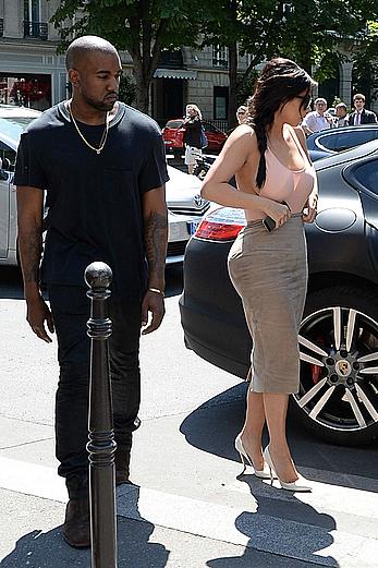 Kim Kardashian flaunt her assets in form-fitting outfit in Paris