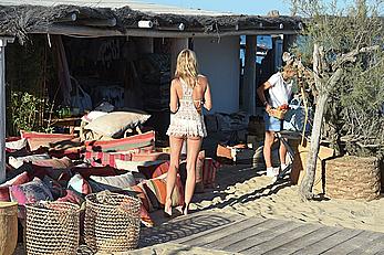 Kimberley Garner in white bikini in St Tropez