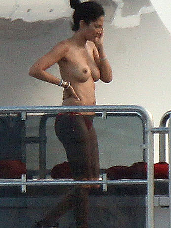 Kimora Lee Simmons topless on a yacht in St Tropez