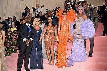 Kylie Jenner sexy cleavage in see through dress at 2019 Met Gala