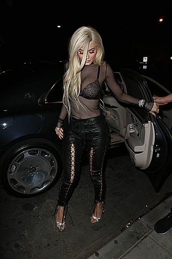 Kylie Jenner sexy at Kendall Jenners birthday party at The Delilah Club