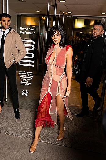 Kylie Jenner leaving the Chez Loulou restaurant in Paris