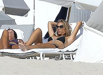 Laura Cremaschi sexy in black bikini candids