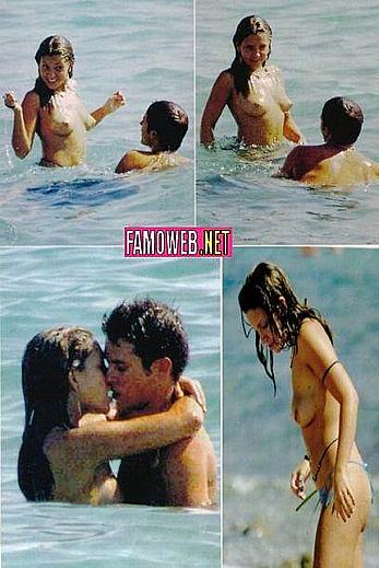 Laura Manzanedo various topless paparazzi shots