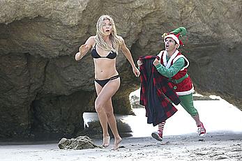 LeAnn Rimes in black bikini in Malibu Beach