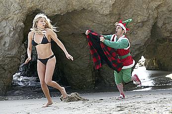 LeAnn Rimes in black bikini in Malibu Beach