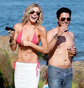 LeAnn Rimes side of boob in tiny bikini in Malibu