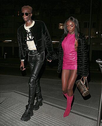 Leomie Anderson tit slip at Bankside Hotel in London