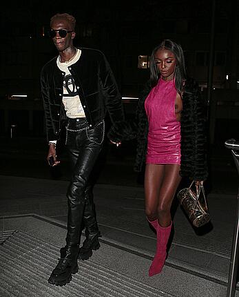 Leomie Anderson tit slip at Bankside Hotel in London