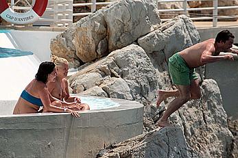 Lily Allen topless candids in France