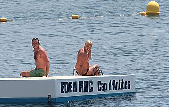 Lily Allen topless candids in France