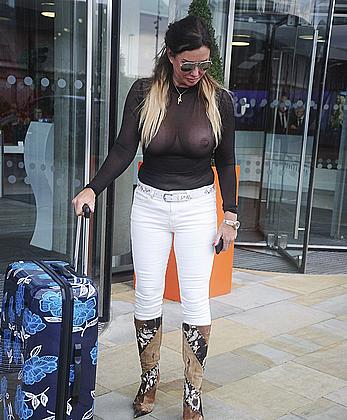 Busty Lisa Appleton in see through top