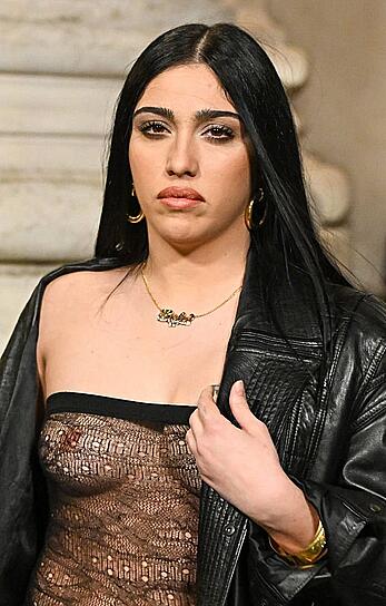 Lourdes Leon sheer nips - Pinault Collection at Paris fashion week