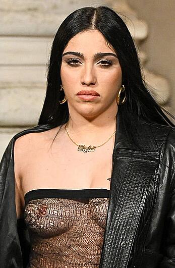 Lourdes Leon sheer nips - Pinault Collection at Paris fashion week