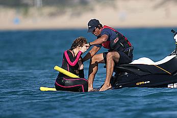 Mariah Carey boobslip wearing a wetsuit in Italy