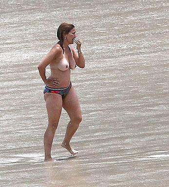 Judge Marilyn Milian caught topless at a Caribbean Beach