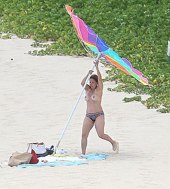 Judge Marilyn Milian caught topless at a Caribbean Beach