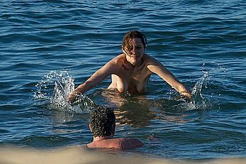 Marion Cotillard topless on a beach in Fuereventura