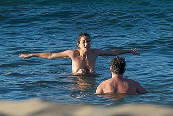 Marion Cotillard topless on a beach in Fuereventura