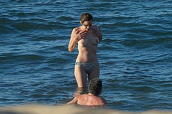 Marion Cotillard topless on a beach in Fuereventura