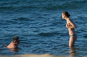 Marion Cotillard topless on a beach in Fuereventura