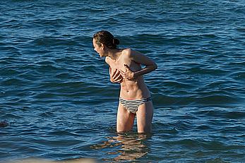 Marion Cotillard topless on a beach in Fuereventura