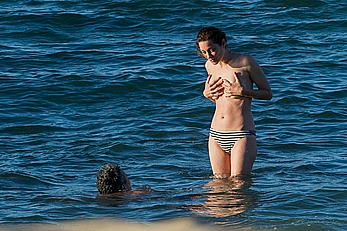 Marion Cotillard topless on a beach in Fuereventura