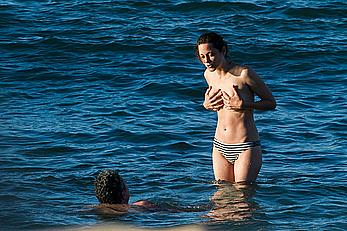 Marion Cotillard topless on a beach in Fuereventura