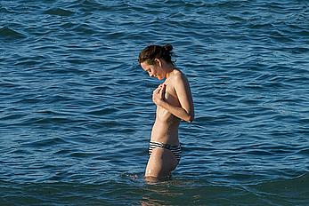 Marion Cotillard topless on a beach in Fuereventura