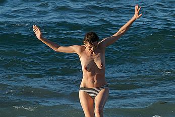 Marion Cotillard topless on a beach in Fuereventura