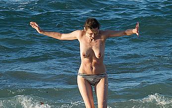 Marion Cotillard topless on a beach in Fuereventura