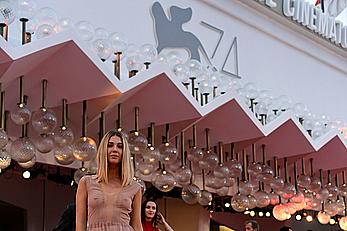 Martina Pinto in see through dress at the 74th Venice Film Festival