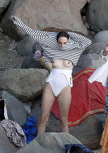 Maya Hawke seen topless in St. Barths paparazzi shots