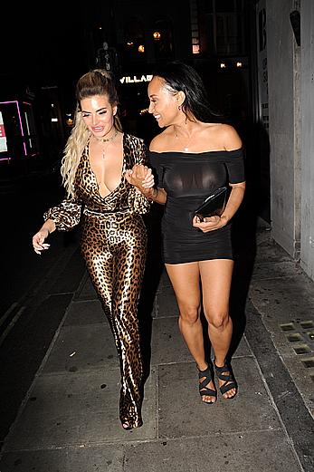 Megan Barton Hanson nipple slip after the ITV Summer party at Nobu Shoreditch