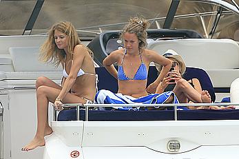 Millie Mackintosh topless on a yacht in Ibiza