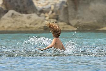 Millie Mackintosh topless on a yacht in Ibiza