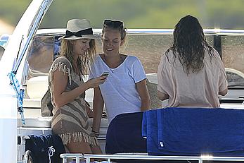 Millie Mackintosh topless on a yacht in Ibiza