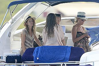 Millie Mackintosh topless on a yacht in Ibiza